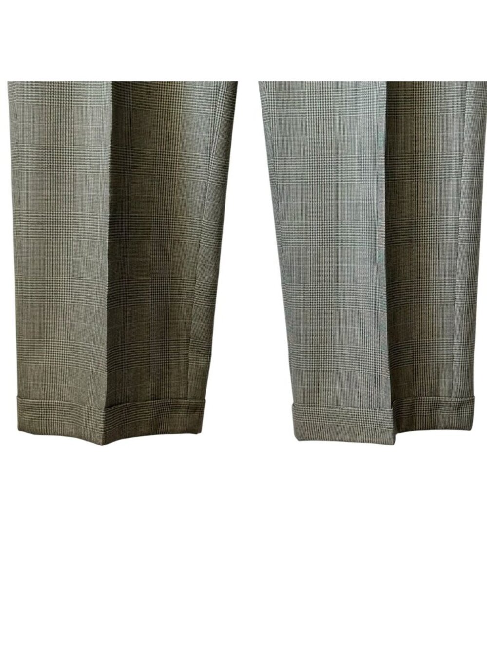 Joseph A. Bank Signature Collection Glen Plaid Beige & Black Suit 44L 2-Button 4 - Picture 12 of 16